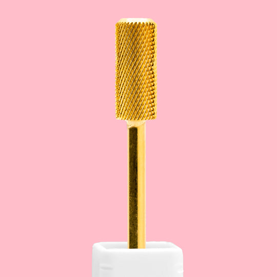 Small Barrel Dome Top Gold Nail Drill Bit