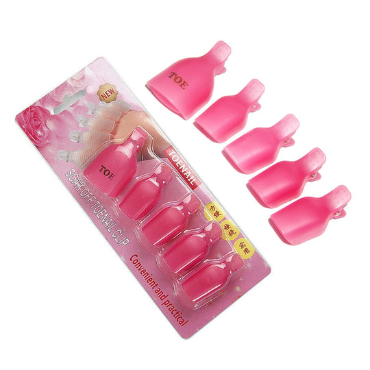 Reusable Toenail Nail Art Soak Off Cap Clip
