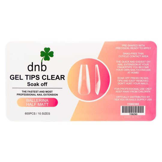 DNB Ballerina Clear Gel Tips, Soak-Off Nail Extensions