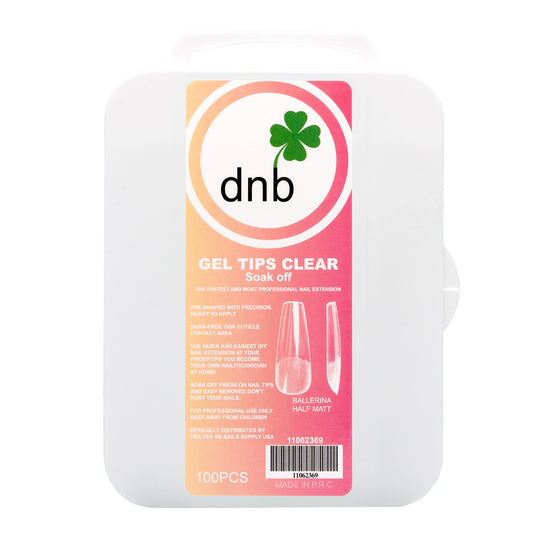 DNB Ballerina Clear Gel Tips, Soak-Off Nail Extensions