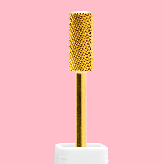 Small Barrel Dome Top Gold Nail Drill Bit