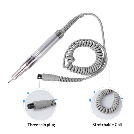 35000RPM Handpiece Drill for Nails with 3-Pin Plug Female Connector
