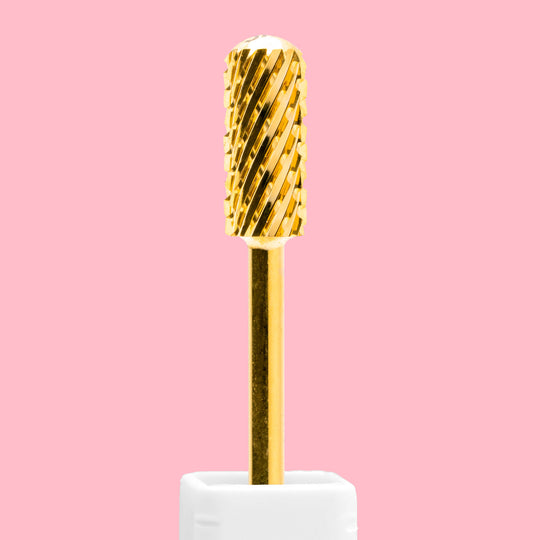 Small Barrel Smooth Top Gold Nail Drill Bit