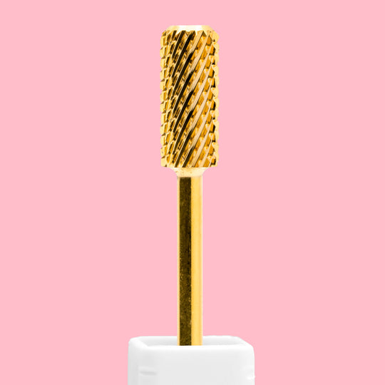 Small Barrel Dome Top Gold Nail Drill Bit