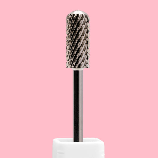 Small Barrel Smooth Top Silver Nail Drill Bit