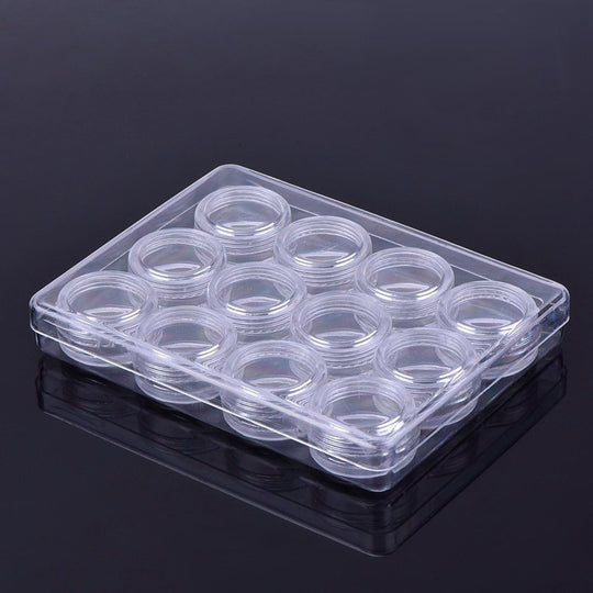 12PCS Clear Bead Containers 5G/10G