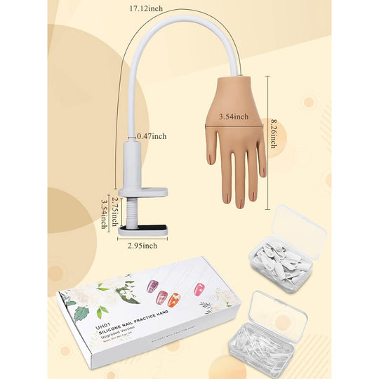 Practice Silicone Hand for Acrylic Nails