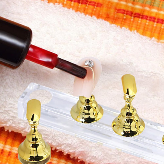 5pcs Nail Art Practice Display Stand Chess Board Magnetic Tips