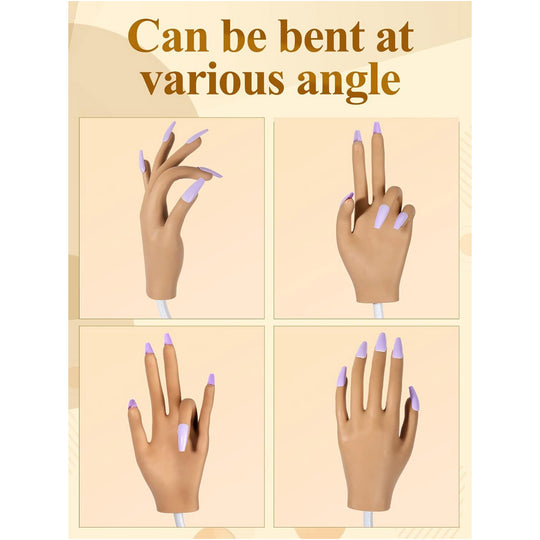Practice Silicone Hand for Acrylic Nails