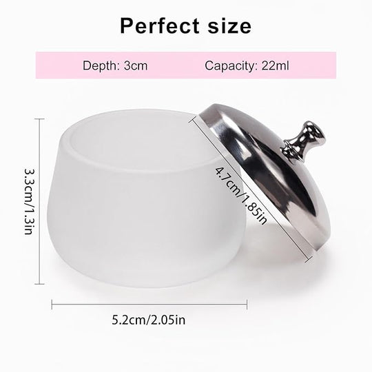 Matte Crystal Glass Nail Art Dappen Dish