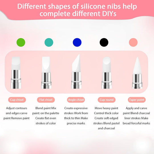 Dual Tipped Silicone Nail Art Acrylic Pen