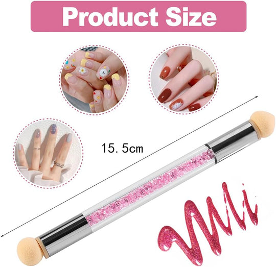 Dual Tipped Nail Art Sponge Brush
