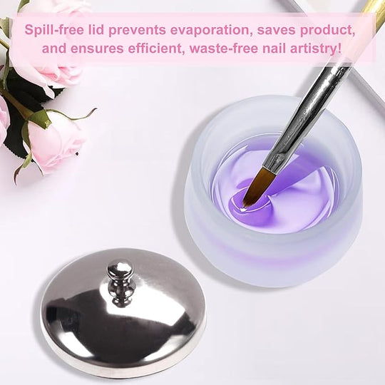 Matte Crystal Glass Nail Art Dappen Dish