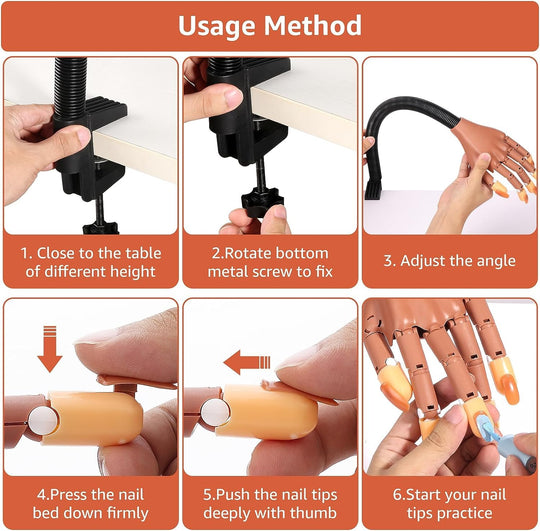 Practice Hand for Acrylic Nails