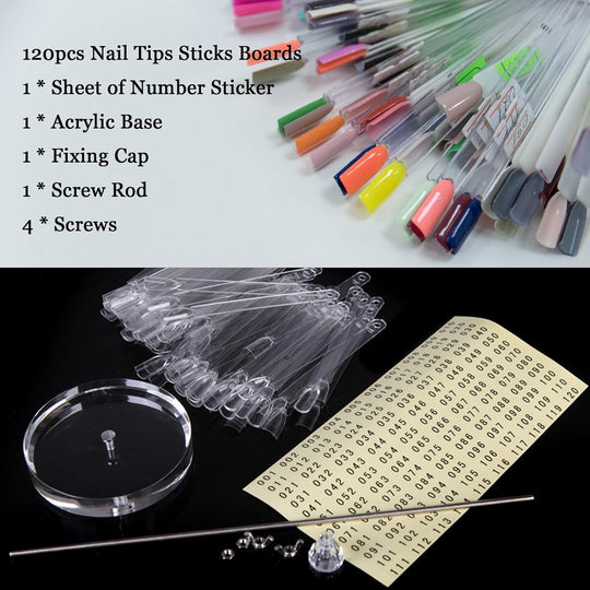 Spiral Nail Art Display Stand (120 pcs)