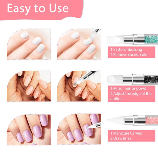 Dual Tipped Silicone Nail Art Acrylic Pen