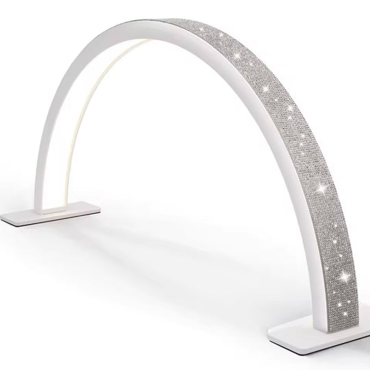 Desk LED Lamp Half-moon-shaped Light for Manicure with Diamonds