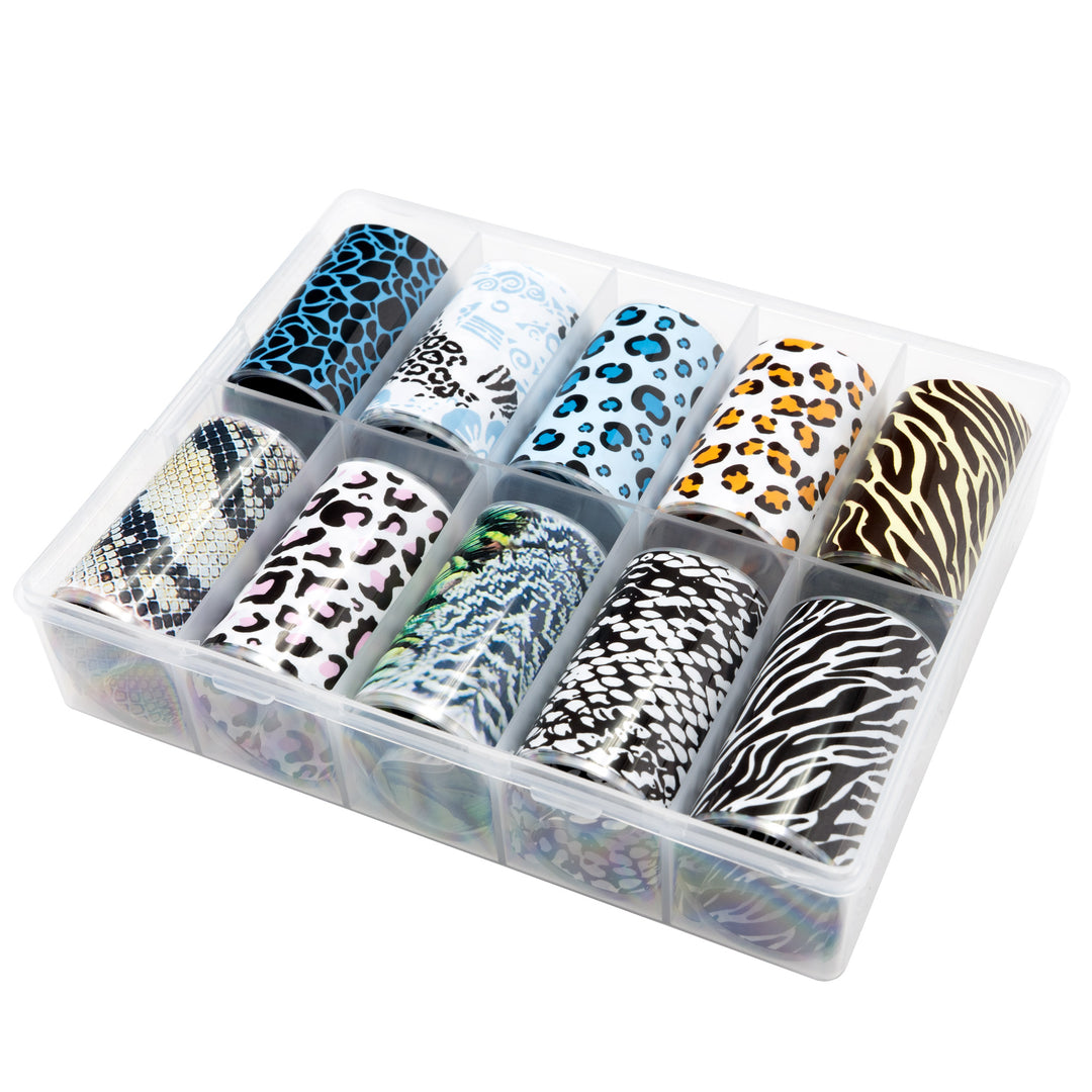 10 Roll Transfer Nail Foil Animal Pattern #03