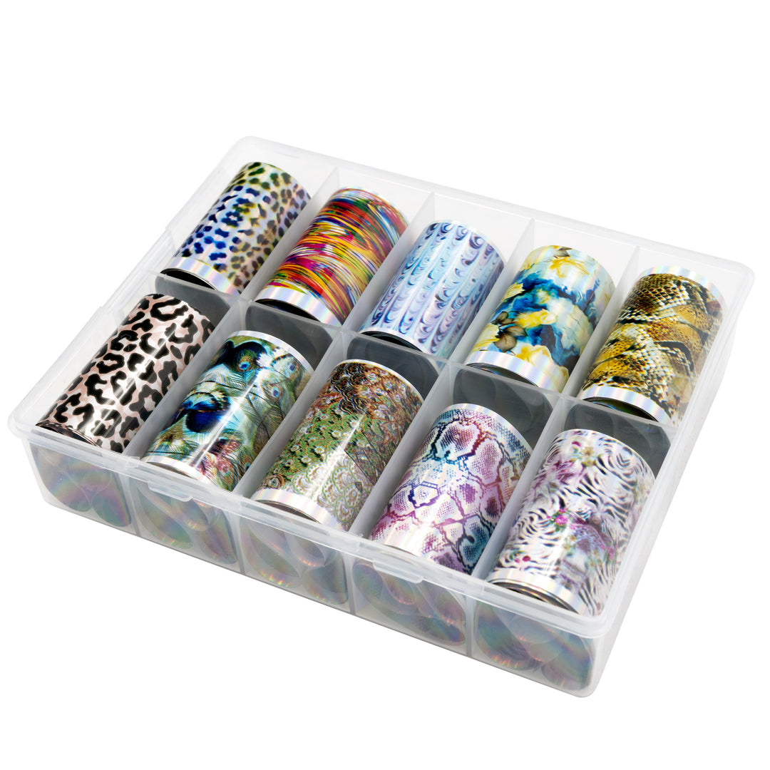10 Roll Transfer Nail Foil Animal Pattern #02