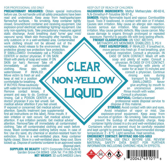 Monomer Clear Non-Yellow Liquid (1 Gallon)
