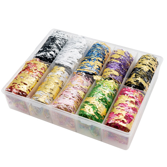 10 Roll Transfer Nail Foil Spider Web