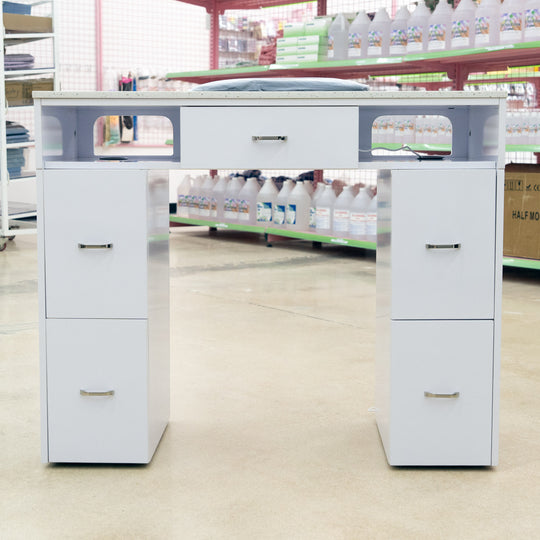 Marble Manicure Table with Dust Collector