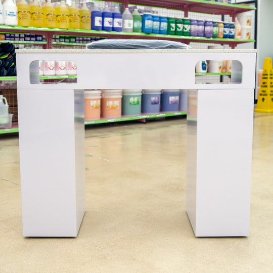 Marble Manicure Table with Dust Collector