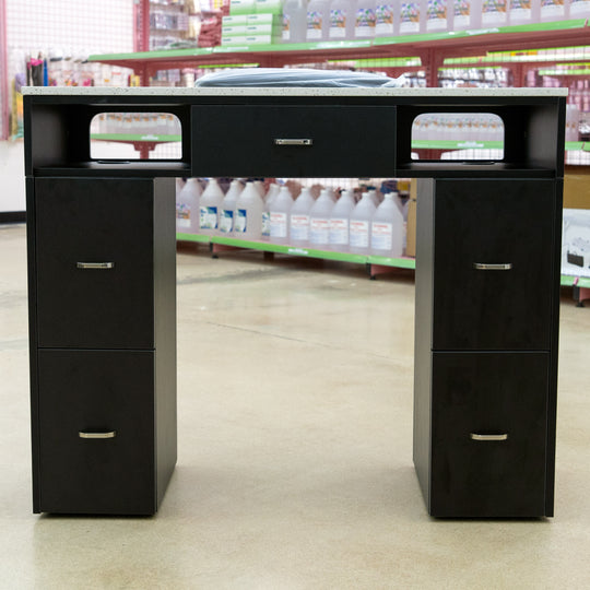 Marble Manicure Table with Dust Collector