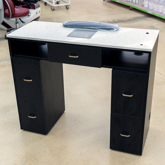 Marble Manicure Table with Dust Collector