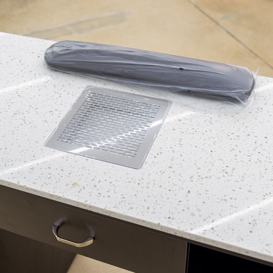 Marble Manicure Table with Dust Collector