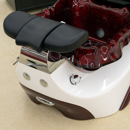 Premium Spa Pedicure Chair, Full Electric Recline & Massage System with Spa Basin