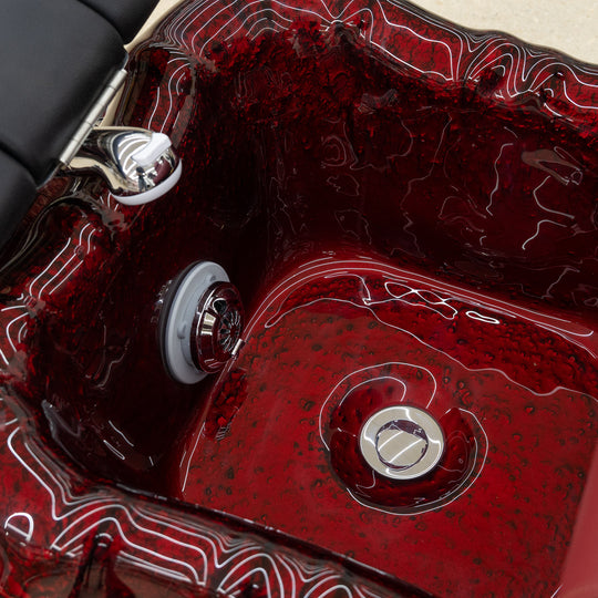 Premium Spa Pedicure Chair, Full Electric Recline & Massage System with Spa Basin