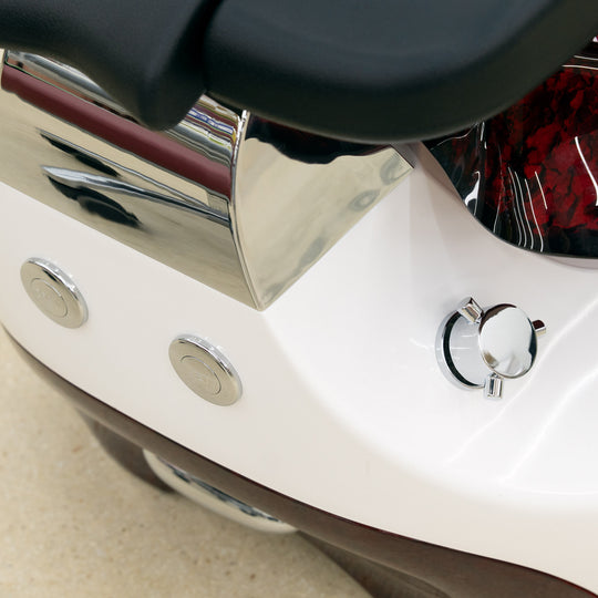 Premium Spa Pedicure Chair, Full Electric Recline & Massage System with Spa Basin