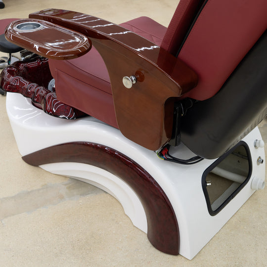 Premium Spa Pedicure Chair, Full Electric Recline & Massage System with Spa Basin