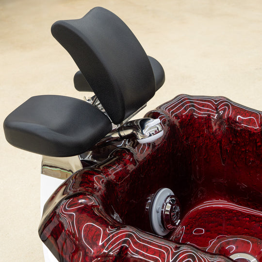 Premium Spa Pedicure Chair, Full Electric Recline & Massage System with Spa Basin