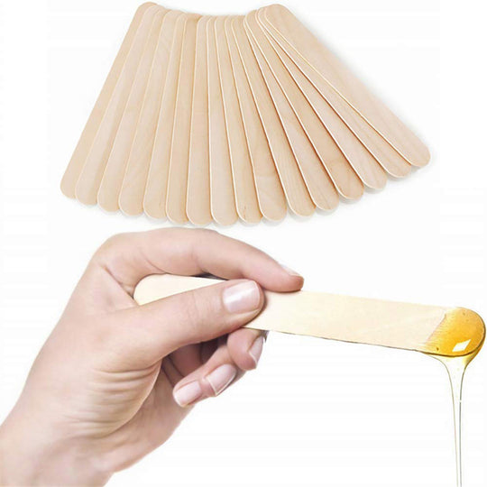 Extra Large Wax Wooden Spatulas 200x24mm (50PCS)