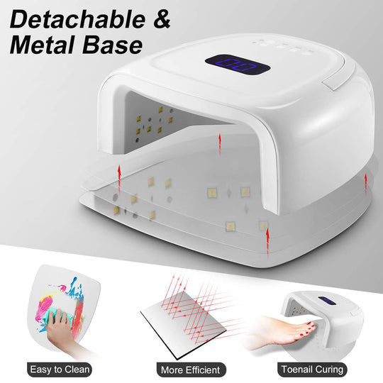 DNB UV LED Nail Lamp 60W Gel Dryer for Manicure & Pedicure