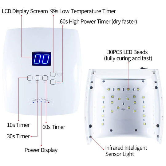 48W Cordless Nail Lamp with Auto Sensor