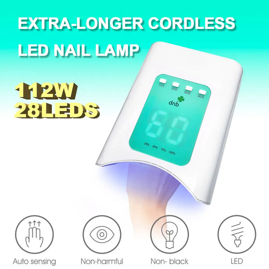 DNB Professional 112W UV LED Cordless Nail Lamp
