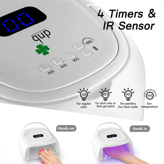 DNB UV LED Nail Lamp 60W Gel Dryer for Manicure & Pedicure