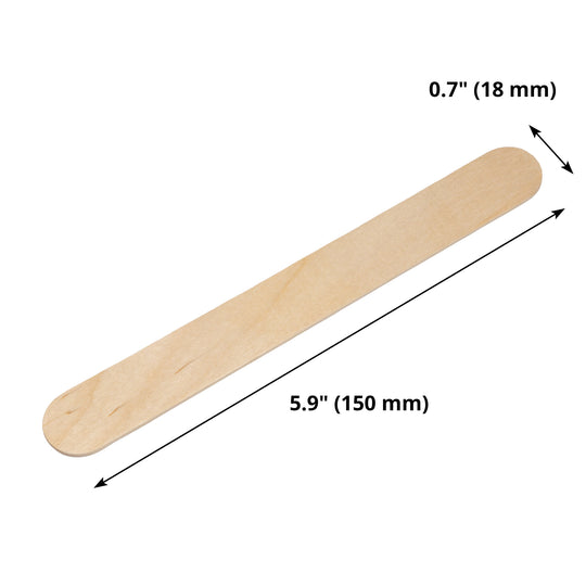 Large Wax Wooden Spatulas 150x18mm (50PCS)