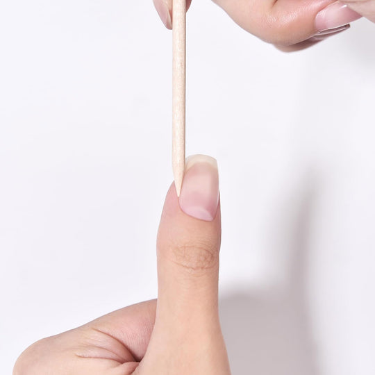 10PCS Orange Wood Nail Sticks Double-Sided Cuticle Pusher & Remover for Manicure & Pedicure