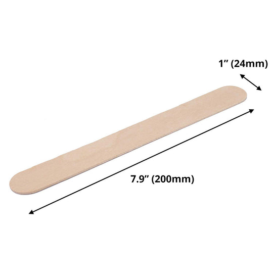 Extra Large Wax Wooden Spatulas 200x24mm (50PCS)