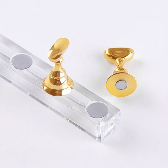 5pcs Nail Art Practice Display Stand Chess Board Magnetic Tips