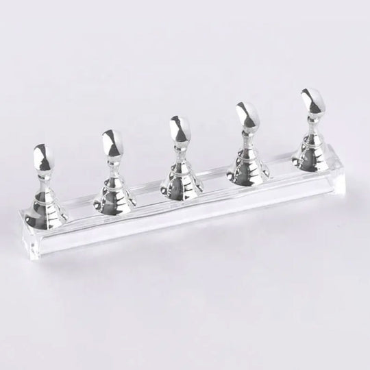 5pcs Nail Art Practice Display Stand Chess Board Magnetic Tips