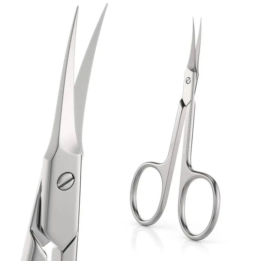 Stainless Steel Curved Cuticle Scissors for Precision Trimming and Nail Care