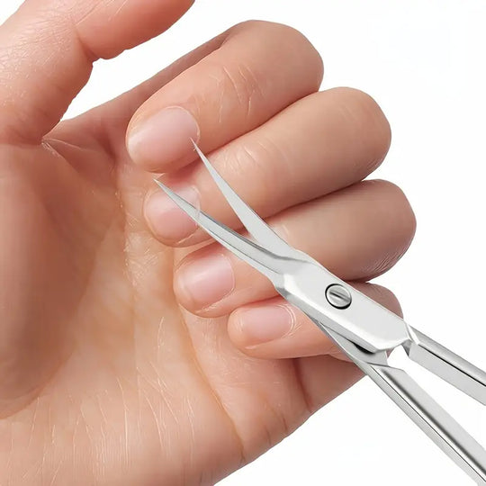 Stainless Steel Curved Cuticle Scissors for Precision Trimming and Nail Care