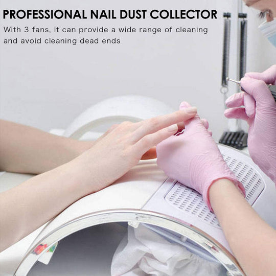 40W Nail Dust Collector with 3 Fans for Manicure & Pedicure Salon Use