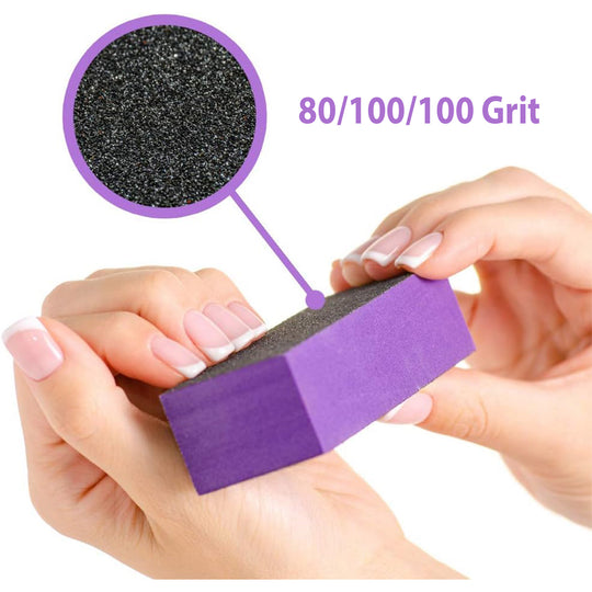 80/100/100 Grit 3-Sided Nail Block Buffer