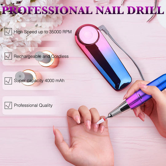 DNB Nail Drill P10 35000 RPM Portable Wireless